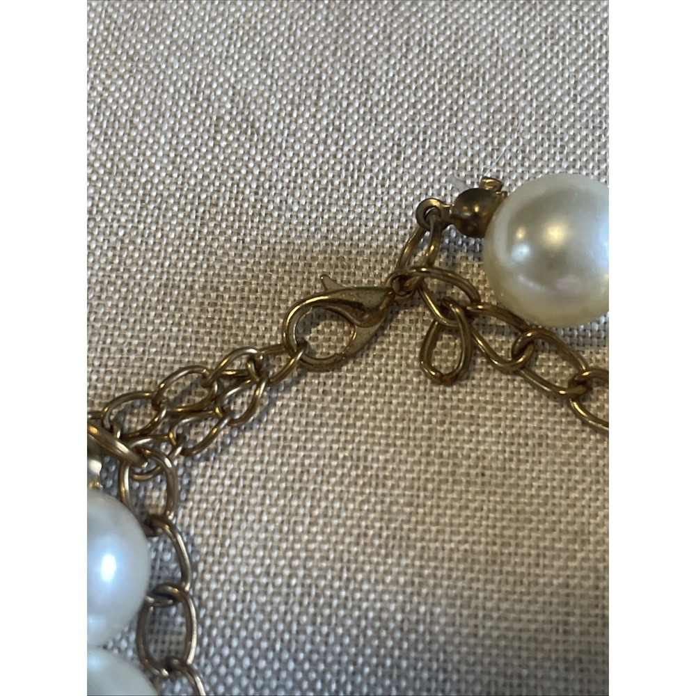 Betsey Johnson Charm Bracelet Faux Pearls Crystal Horse Equestrian Gold Coin - Picture 6 of 6